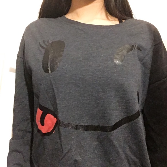 Grey Print Sweatshirt - Picture 3 of 4